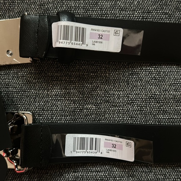 Karl Lagerfeld 2 belt bundle in size 32 waist black color - Picture 4 of 5